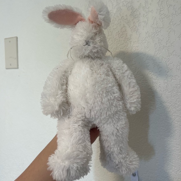 Bunnies By The Bay White Fluffy Whisker Bean Filled Plush Stuffed Animal 14” - Picture 1 of 9
